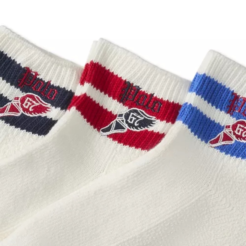 Polo Ralph Lauren Run Club Quarter Socks 3-Pack - Picture 2 of 3